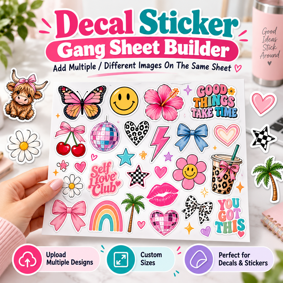 AFFT Decal Sticker Gang Sheet Builder | Add Multiple/ Different Images On The Same Sheet